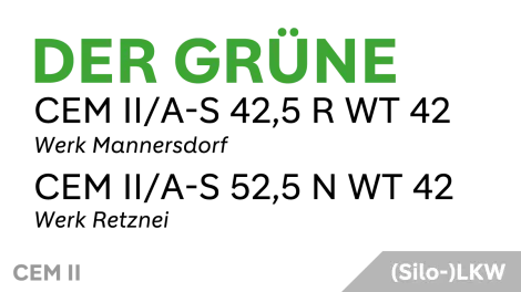 Der Grüne - CEM II/A-S 52,5 WT 42