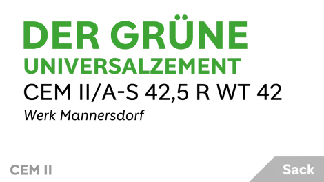 Der Grüne Universal­zement - CEM II/A-S 42,5 R WT 42