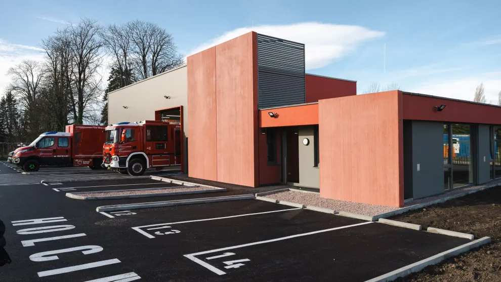 Das neue Feuerwehrgebäude der Betriebsfeuerwehr